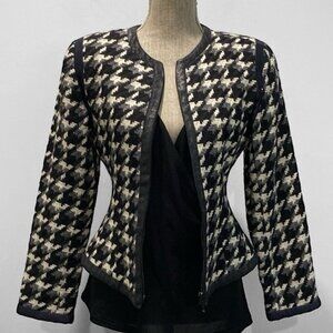 The Limited Houndstooth Jacket Fitted Blazer Size Small